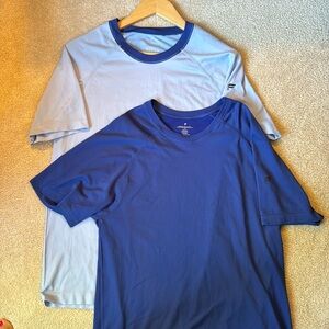 Two men’s fabletic athletic shirts in a matching set size Medium